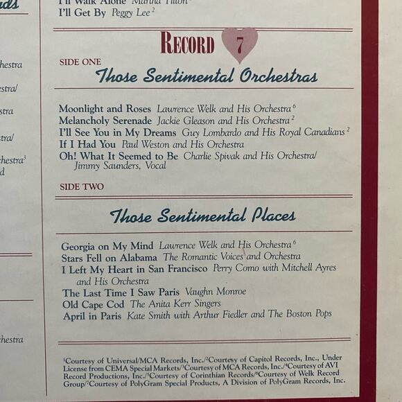 Reader's Digest All-Time Sentimental Favorites Vinyl - Picture 8 of 12